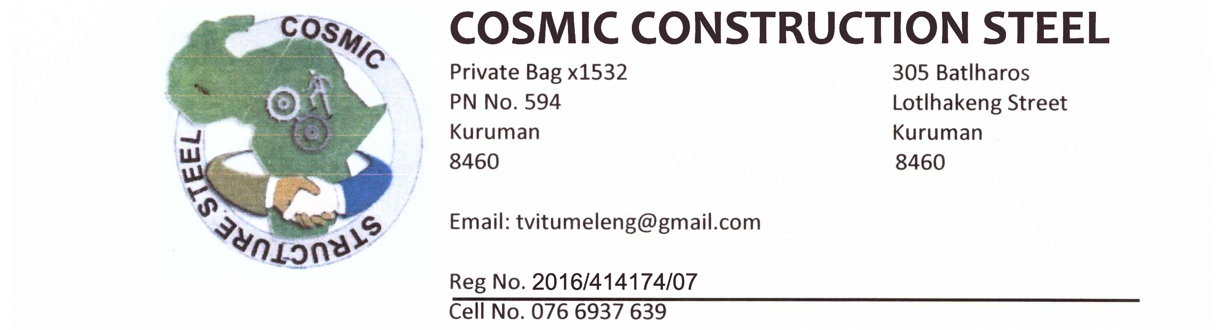 Cosmic Construction Steel (Pty) Ltd (Unverified) logo